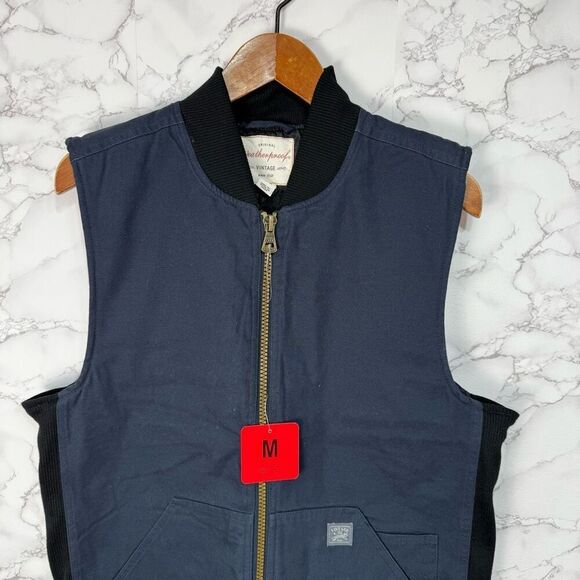 Weatherproof Men’s Canvas Vest sz M Outerwear Fleece Quilted NEW #F624 - Picture 2 of 6